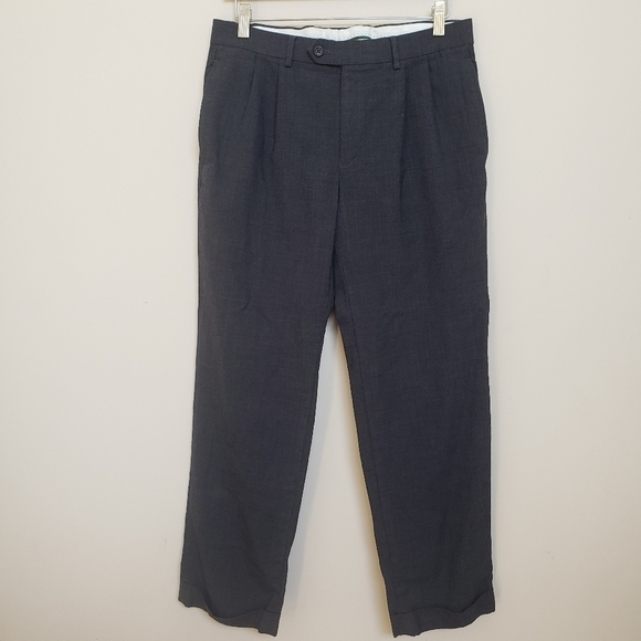 LAUREN RALPH LAUREN Dark Grey Wool Pants POF5V - Picture 1 of 7
